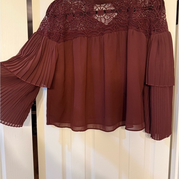 Abercrombie And Fitch Burgundy Blouse Size M - Picture 5 of 8